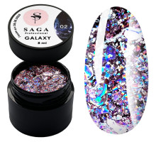 Гель з декором Saga Galaxy Glitter Gel 8 мл № 002