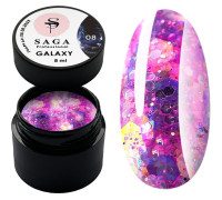 Гель з декором Saga Galaxy Glitter Gel 8 мл № 008