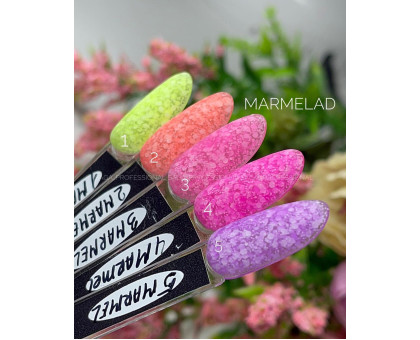 Гель-лак Saga Marmelad 9 мл № 004 з білими крихтами