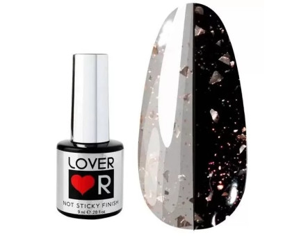 Топ з декором Lover Leaf No Wipe Top 09 мл № 002 золота поталь