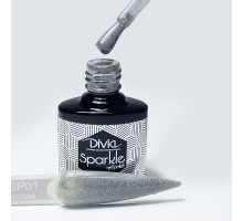 Гель-лак Divia Sparkle № 001 світловідбиваючий