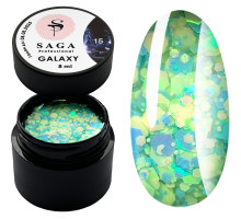 Гель з декором Saga Galaxy Glitter Gel 8 мл № 015