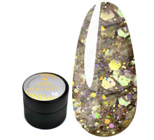 Гель з декором Saga Galaxy Glitter Gel 8 мл № 016