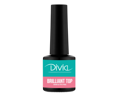 Топ глянцевий Divia Brilliant Top 8 ml без липкого шару