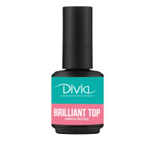 Топ глянцевий Divia Di1080 Top Brilliant 15 мл без липкого шару
