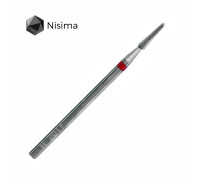 Фреза твердосплав Nisima H_701 f конус червоний коротк.для випилювання