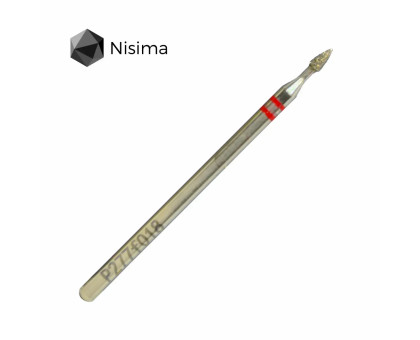 Фреза алмазна Nisima P277 m 018 – піка, червона насічка