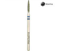 Фреза алмаз.Nisima P862 m 018 пламя 10мм остр.синее