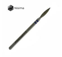 Фреза алмаз.Nisima P862 m 023 пламя 10мм остр.синее