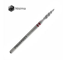 Фреза алмаз.Nisima P865 f 021 торнадо пламя червона