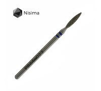 Фреза алмаз.Nisima P864 m 023 пламя 10мм остр.синее
