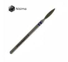 Фреза алмаз.Nisima P864 m 023 пламя 10мм остр.синее