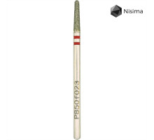 Фреза алмаз.Nisima P850 f 023 конус скругл. червона