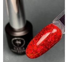 Гель-лак Saga Marmelad 9 мл № 008 з білими крихтами