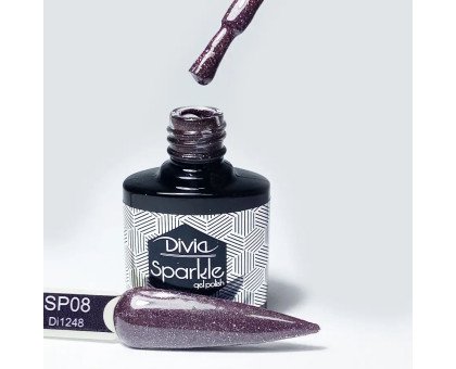 Гель-лак Divia Sparkle № 008 світловідбиваючий
