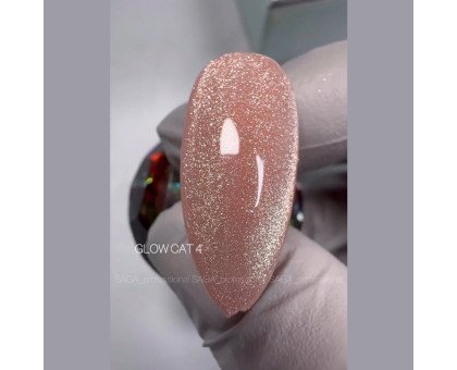 Гель-лак Saga Glow Cat 9 мл № 004 кришталева кішка