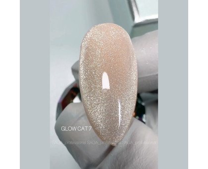 Гель-лак Saga Glow Cat 9 мл № 007 кришталева кішка