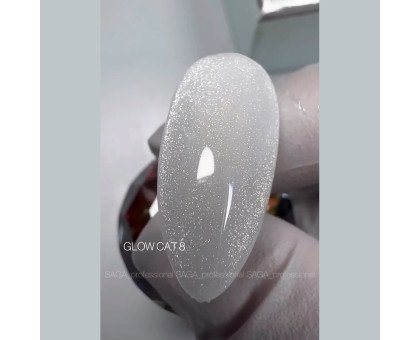 Гель-лак Saga Glow Cat 9 мл № 008 кришталева кішка