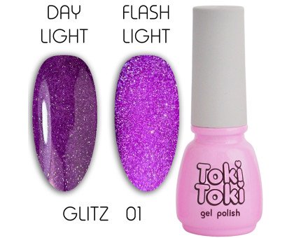 Гель-лак Toki-Toki Glitz № 001 світловідбиваючий
