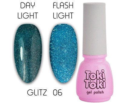 Гель-лак Toki-Toki Glitz № 006 світловідбиваючий