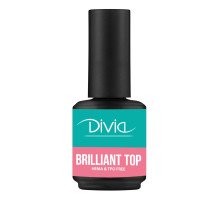 Топ глянцевий Divia Di1080 Top Brilliant 15 мл без липкого шару
