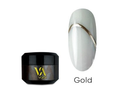 Гель-фарба Valeri Metal Gel 5 мл — металік золото