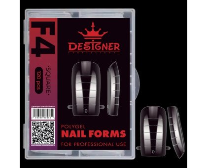 Верхні форми для моделювання нігтів Designer F 4 Square квадрат 120 шт
