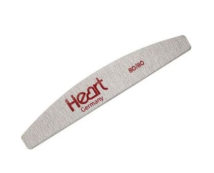 Пилка мінеральна Heart напівмісяць 80/80 для штучних нігтів