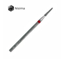 Фреза твердосплав Nisima H_701 f конус червоний коротк.для випилювання