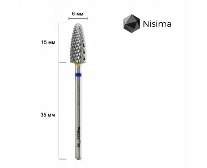 Фреза твердосплавна Nisima H_709 M "кукурудза" синя