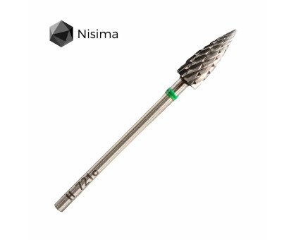Фреза твердосплавна Nisima H_721 C "кукурудза" зелена, гостра
