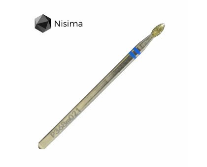 Фреза алмазна Nisima P368 m 021 – крапля, синя насічка