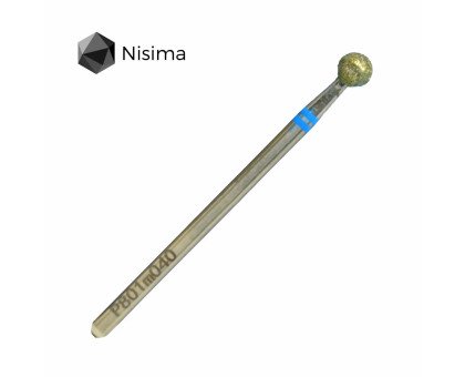 Фреза алмазна Nisima P801 m 040 – куля, синя насічка