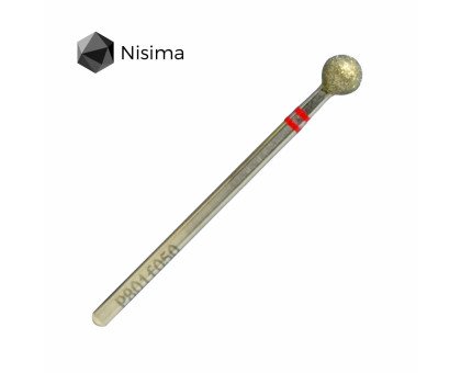 Фреза алмазна Nisima P801 f 050 – куля, червона насічка